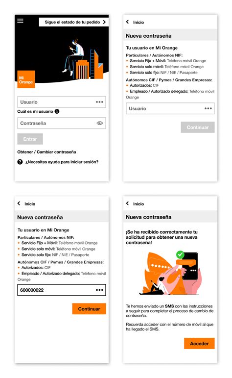 acceder área de clientes orange.